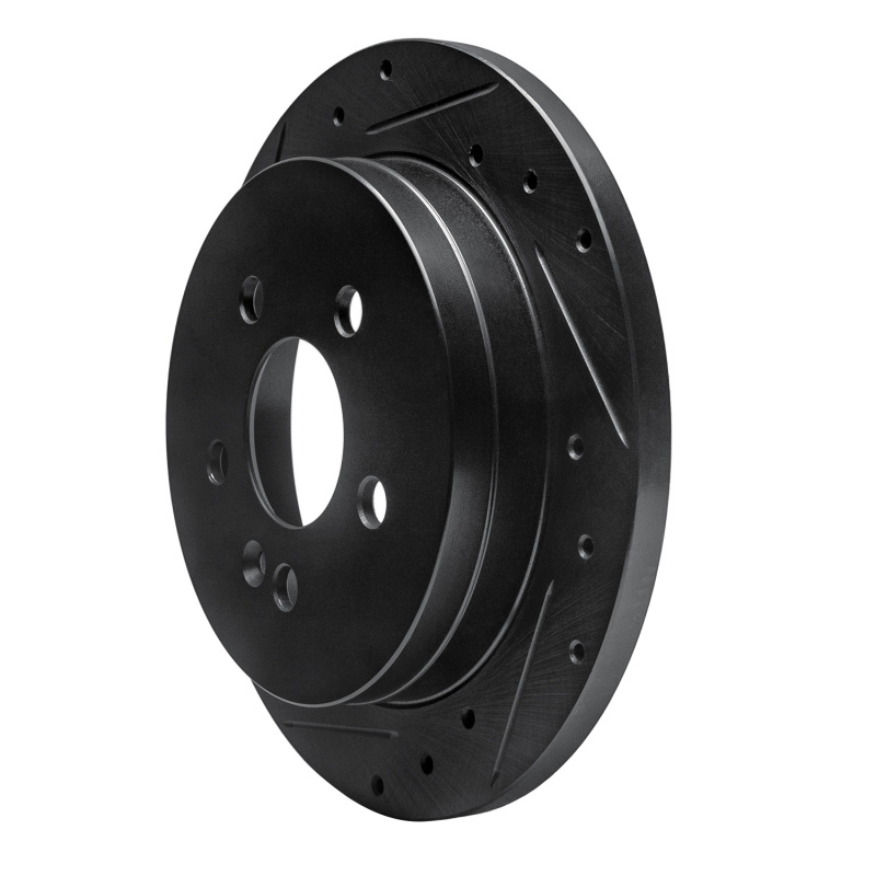 Mercedes-Benz ML320 Brake Rotor (1) - Rear Left - R1 Concepts - Drilled & Slotted - Black - `98-`05